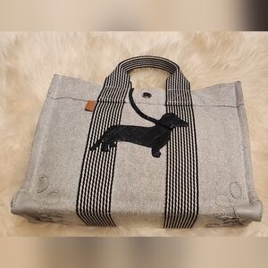 Hermes Canvas Bag with Dachshund